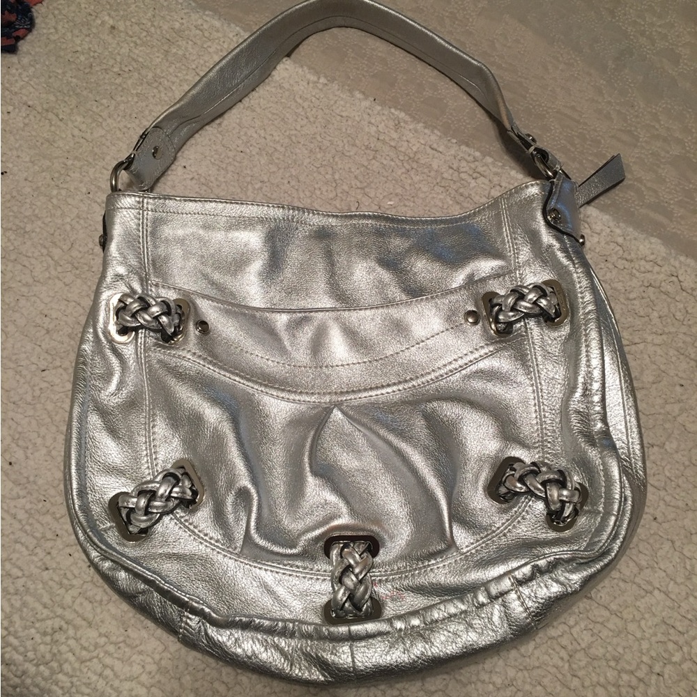 PRELOVED B MAKOWSKI PLATINUM SHOULDER BAG!
